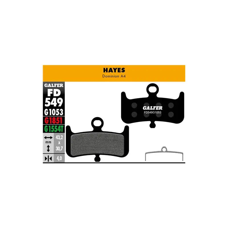 Pastillas Fd Std Hayes Dominion A4 Galfer Bike