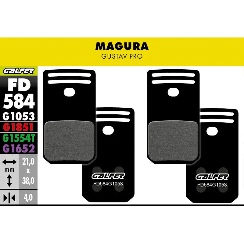 Pastillas Fd Std Magura Gustav Pro Galfer Galfer Bike