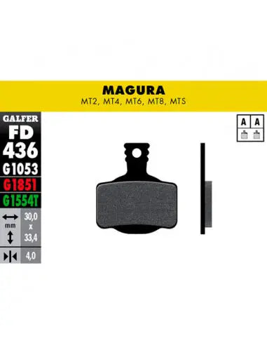 Pastillas Fd Std Magura MT2, MT4, MT6 Galfer Galfer Bike
