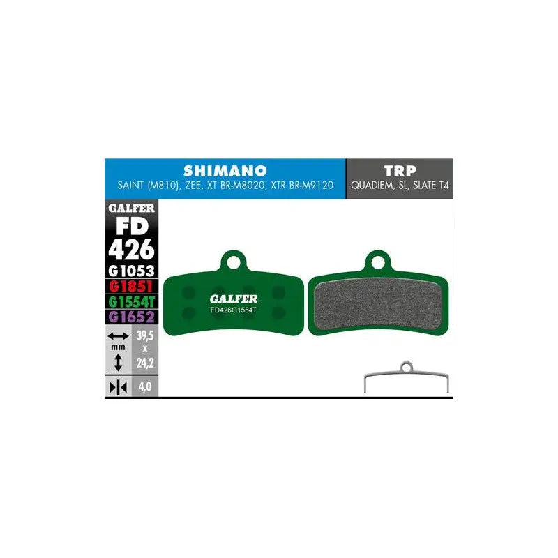 Pastillas Fd Verde Shimano Saint, Zee 4 P Galfer Galfer Bike