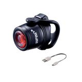 Piloto Trasero Mini Luxo Alu, 1 Led Rojo Usb, Negro Infini