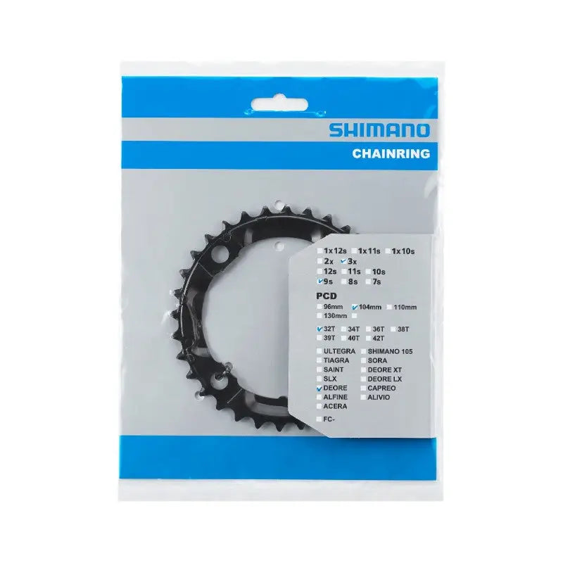 Plato Shimano FC-M590 32D 104 mm 4 Brazos Negro
