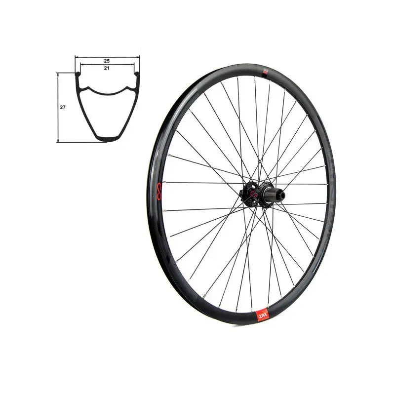 Rueda Trasera Gurpil Gravel 12" 12x142 mm Shimano 6 Tornillos
