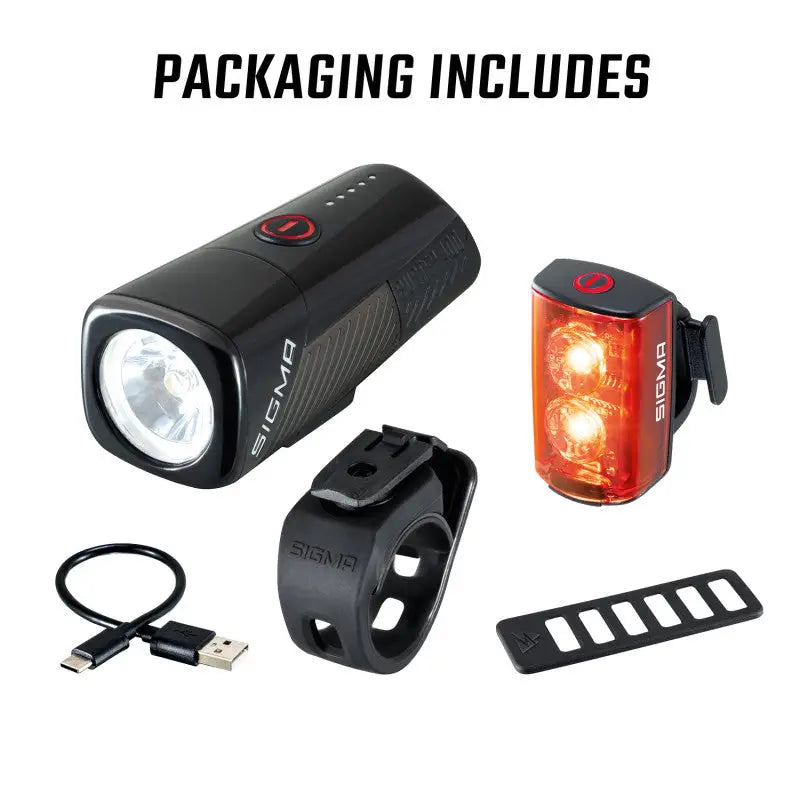 Set Buster 400 + Luz Trasera Buster RL80 USB Sigma