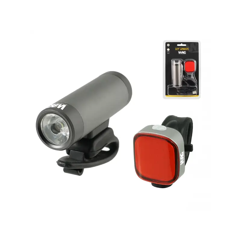 Set Luz Delantera+trasera Urban 400 Lumen WAG