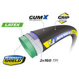 Tubular Michelin Power Cup/marrón Negro